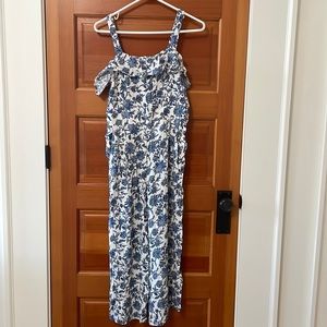 LOFT 4P floral jumpsuit